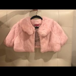 Juicy Couture Rabbit Fur shawl Coat